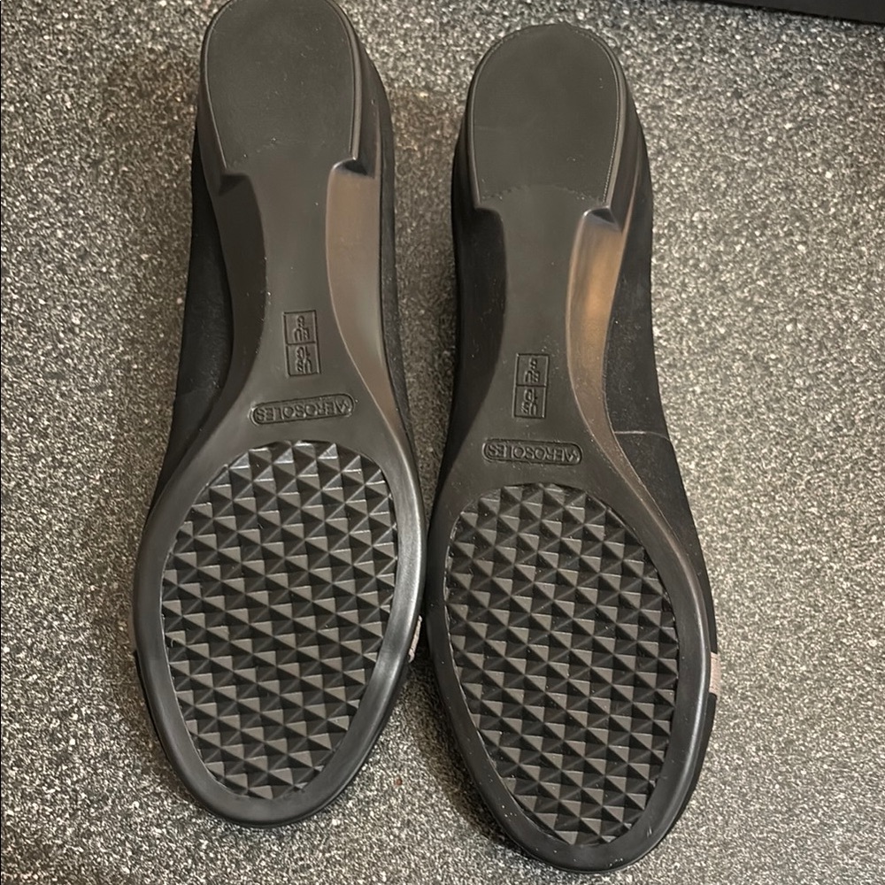 Aerosoles Women's Black and Silver Flats - Picture 5 of 5